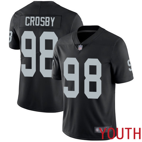 Oakland Raiders Limited Black Youth Maxx Crosby Home Jersey NFL Football 98 Vapor Untouchable Jersey